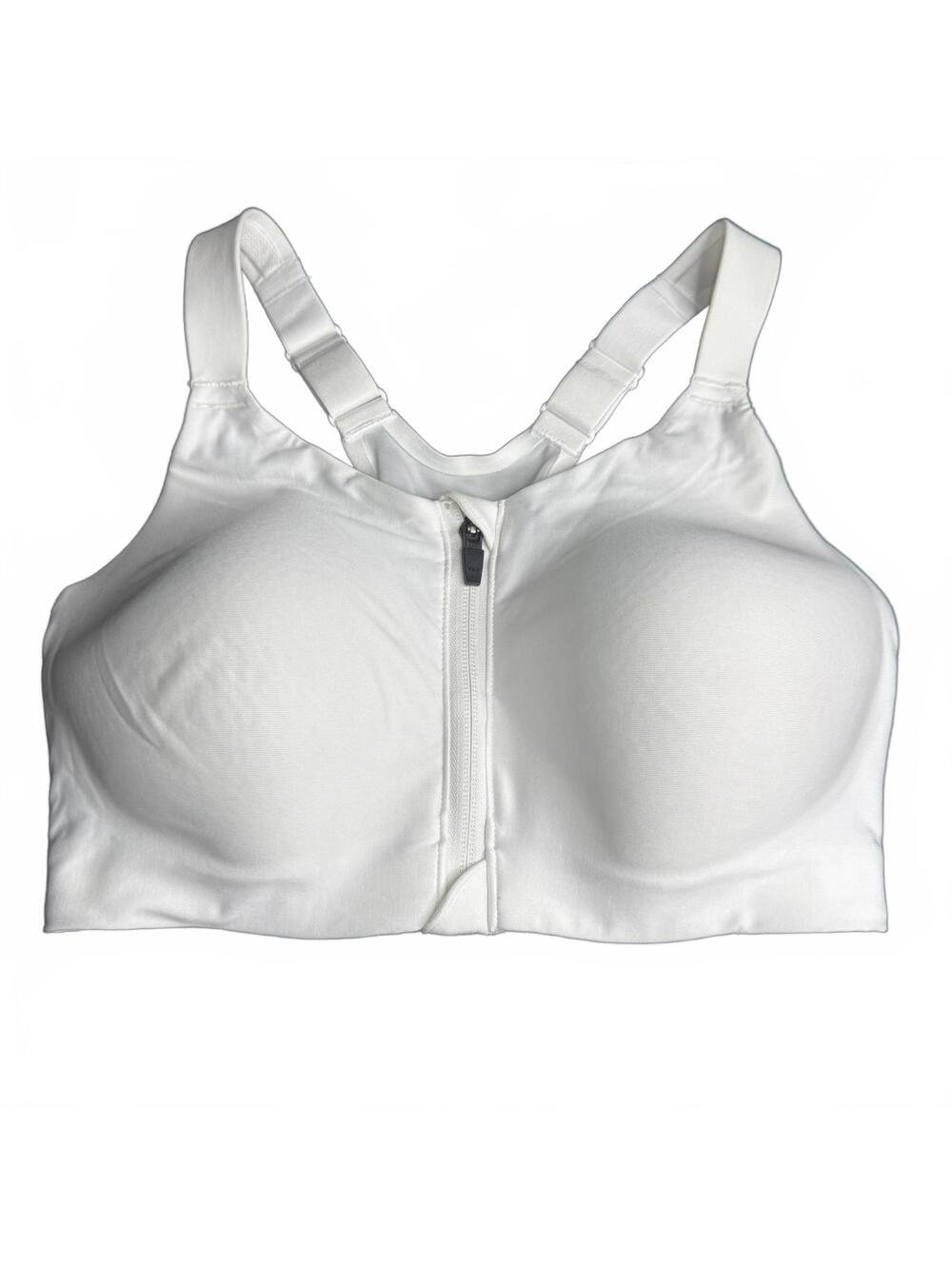 CALIA by Carrie Underwood Go All Out Front Zip Sports Bra - White 34DD